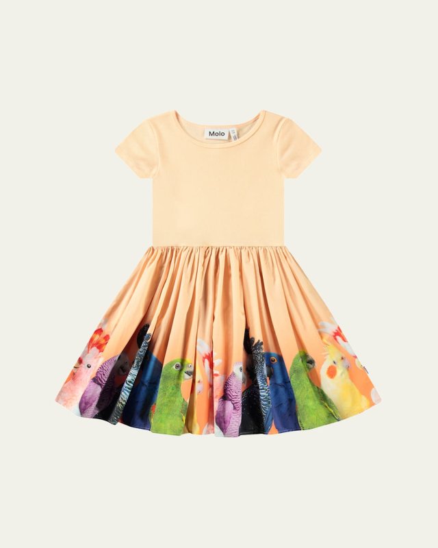 Girl's Cissa Graphic Combo Dress, Size 7-14
